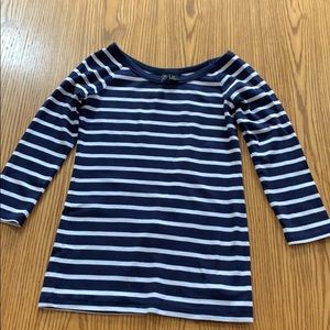 Carole Little Blue and White Striped Top